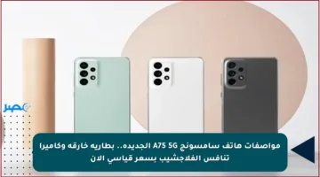 مواصفات هاتف سامسونج A75 5G الجديدة.. بطارية خارقة وكاميرا تنافس الفلاجشيب بسعر قياسي الآن